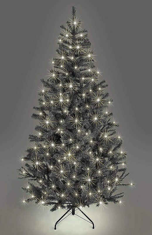 Shatchi Weihnachtsbaum Christbaum Alaskan Kiefer Schwarz 2,1 M Warmweiße Le Ds  B-Ware - 5056141028217