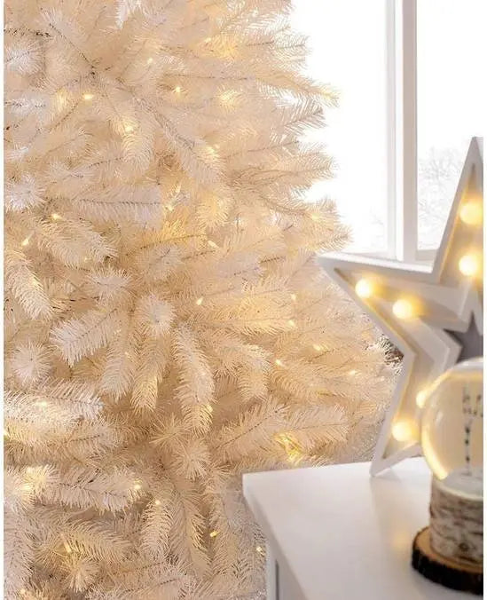 B-Ware Shatchi Weihnachtsbaum Kunstbaum Alaskanische Kiefer Warmweiße Le Ds 180cm - 5056141028354