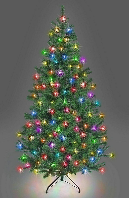 Shatchi Weihnachtsbaum Christbaum Alaskan Pine Multicolour Le Ds 120cm Grün  B-Ware - 5056141028811
