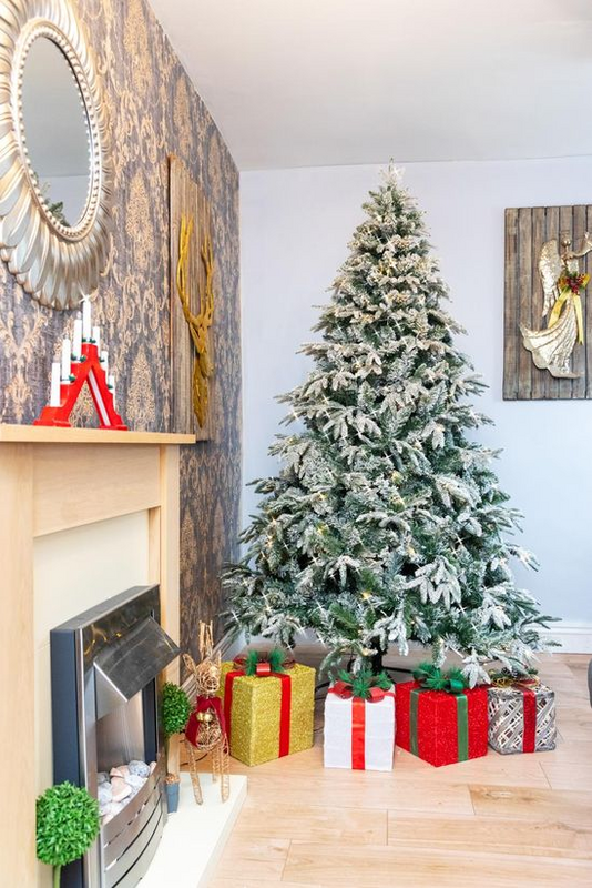 B-Ware Shatchi Weihnachtsbaum Tannenbaum Christbaum 1,2 M Grün Lapland Warmweiß Le510