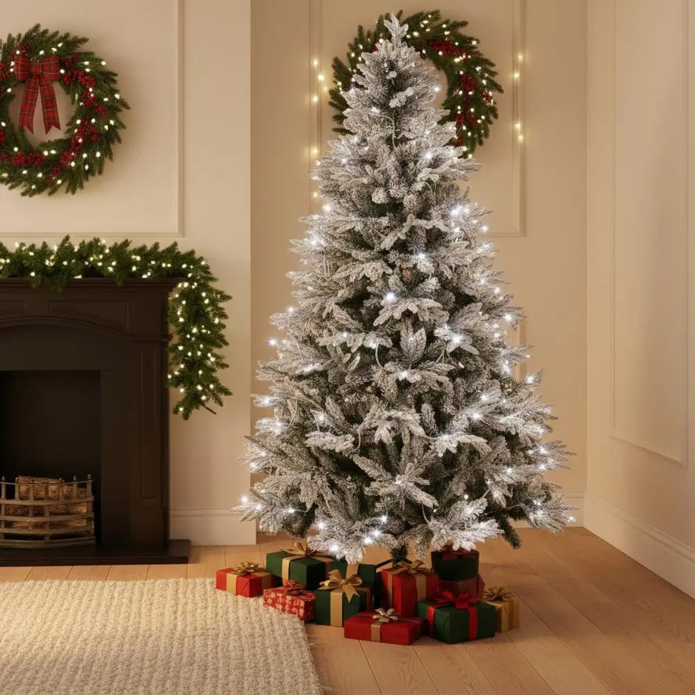 B-Ware Shatchi Weihnachtsbaum Lappland Tanne Tannenbaum Künstlich 140 Led Lichter 1,2 M - 5056141037998