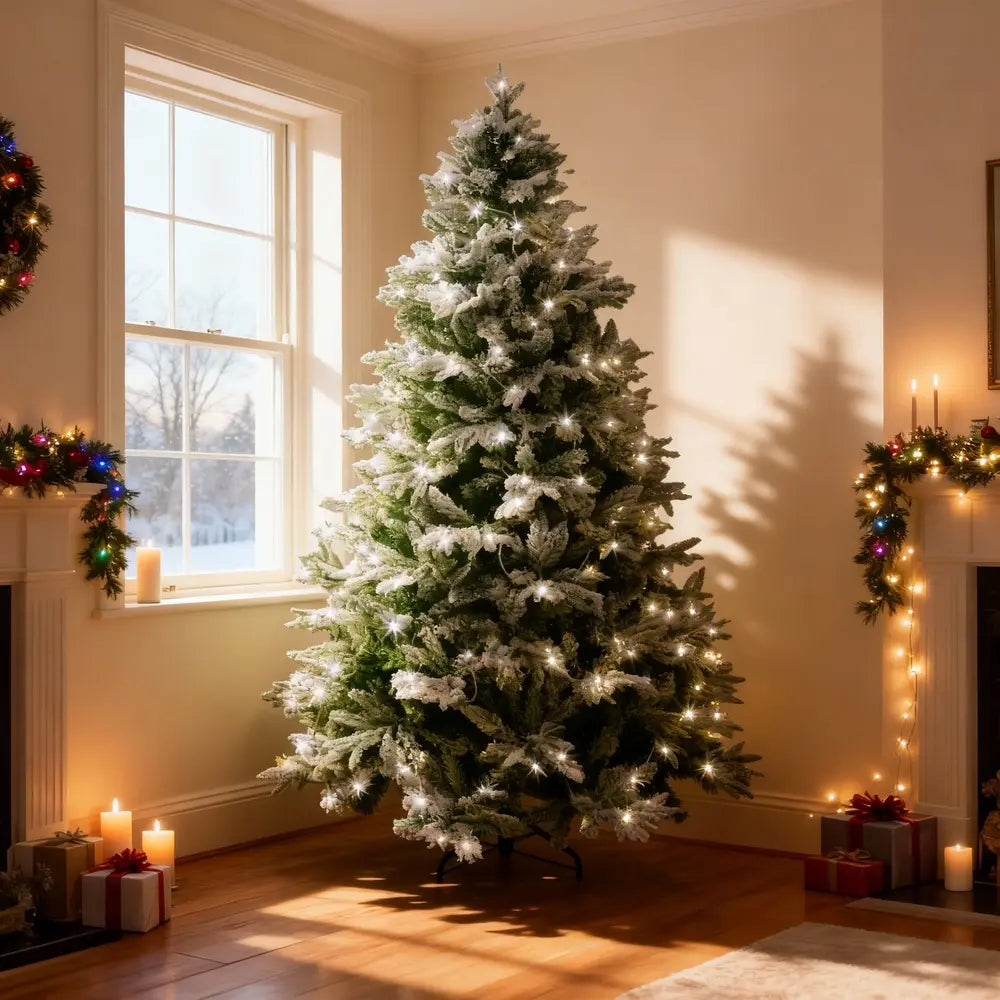 B-Ware Shatchi Weihnachtsbaum Christbaum Kunstbaum Lapland Schnee 320 Led Lichter 2,1 M - 5056141038025