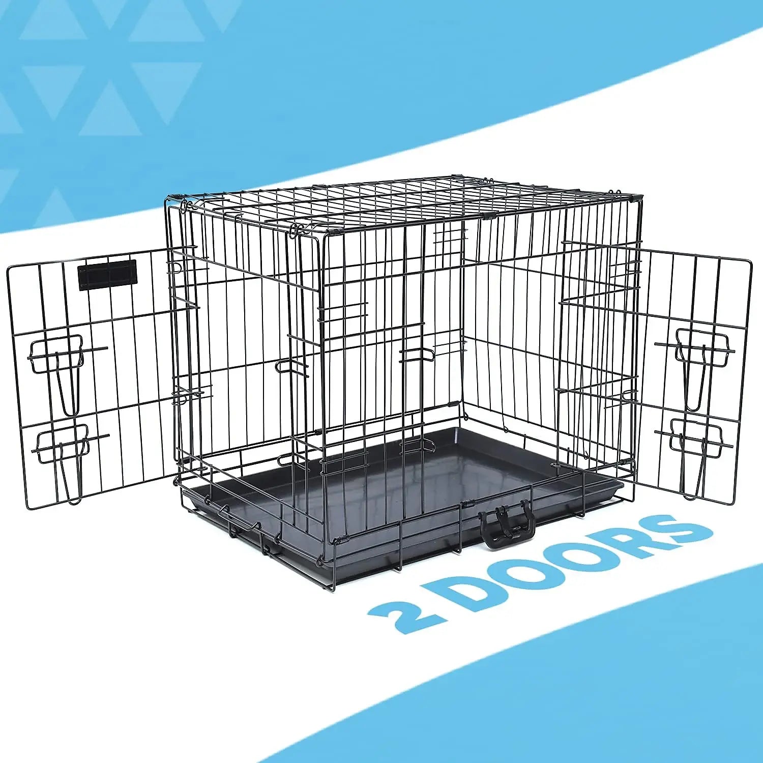 Furdreams Hundebox Transportbox Hundekäfig Metall 107 Cm Faltbar 2 Türen B-Ware - 5056475410009