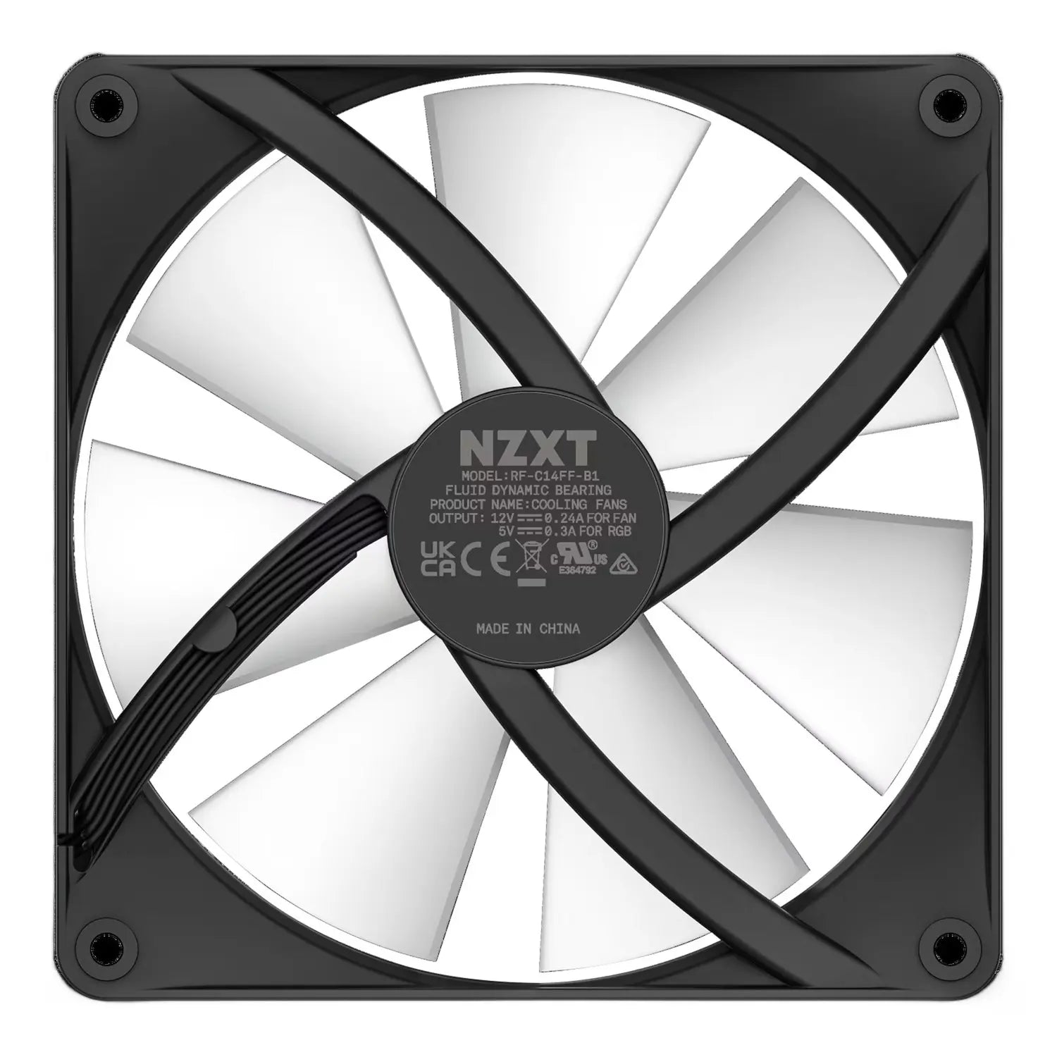B-Ware Nzxt Gehäuselüfter Ventilator Rgb Core Lüfter Schwarz F140 Single Pc Gehäuse - 5056547202983