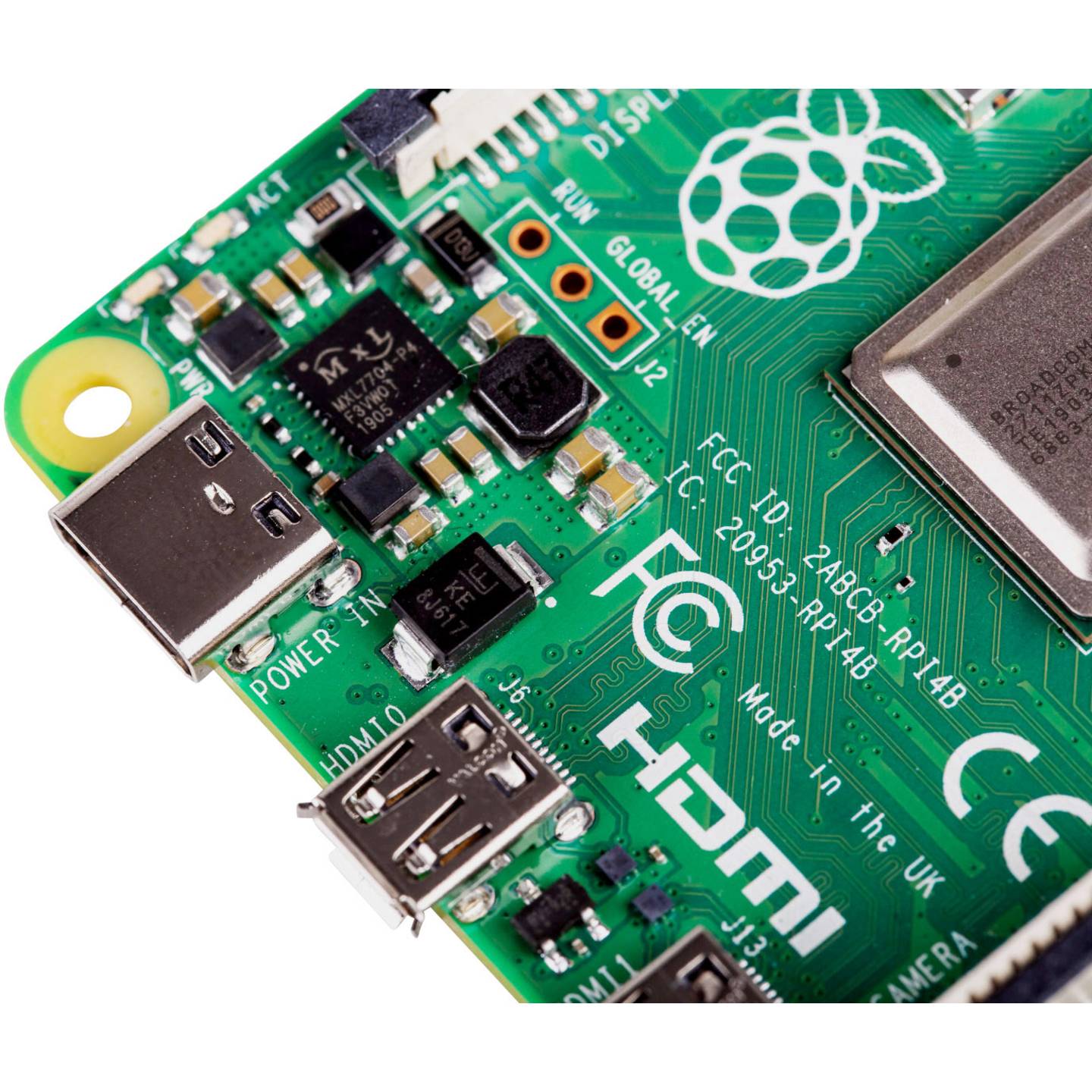 Raspberry Pi Einplatinencomputer Minicomputer 4 Modell B 4GB RAM 4 x 1.5 GHz - 5056561800349