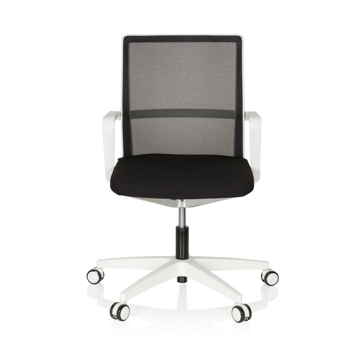 hjh OFFICE Bürostuhl Drehstuhl Stuhl 3D Netzstoff weiss schwarz Armlehnen Netz - 4251084668198