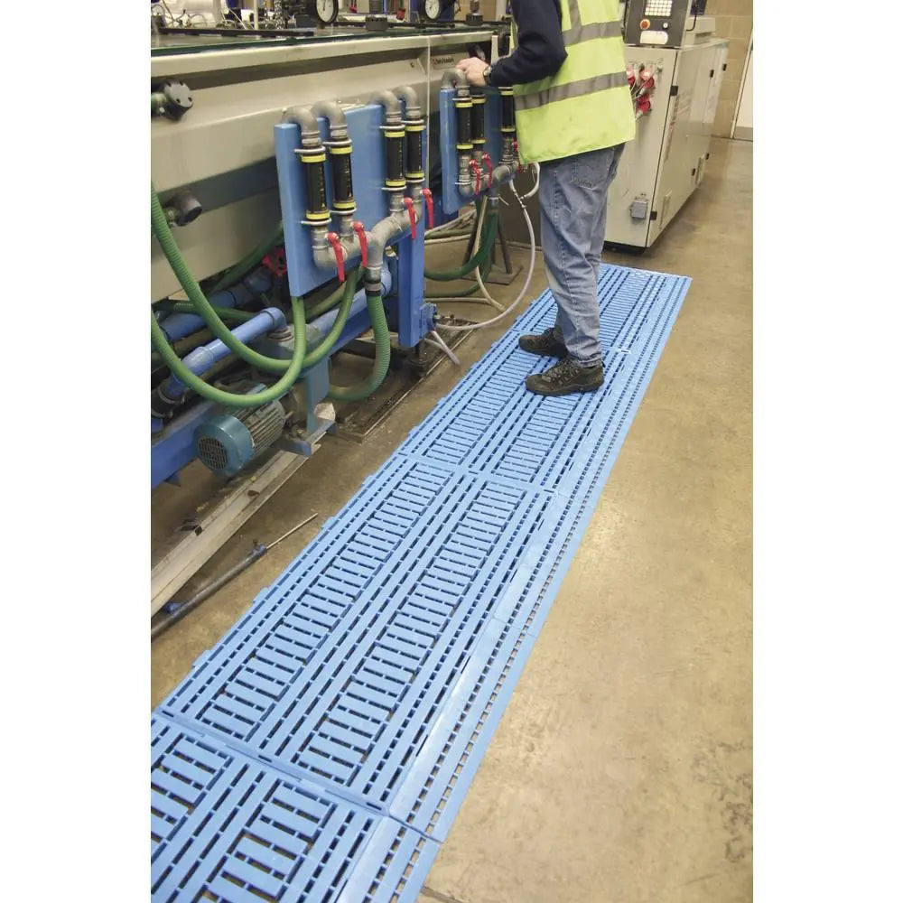 B-Ware Coba Bodenrost Arbeitsplatzboden Work Deck Blau 1.2 M X 0.6 M X 25 Mm 5 Stück - 5060103535491