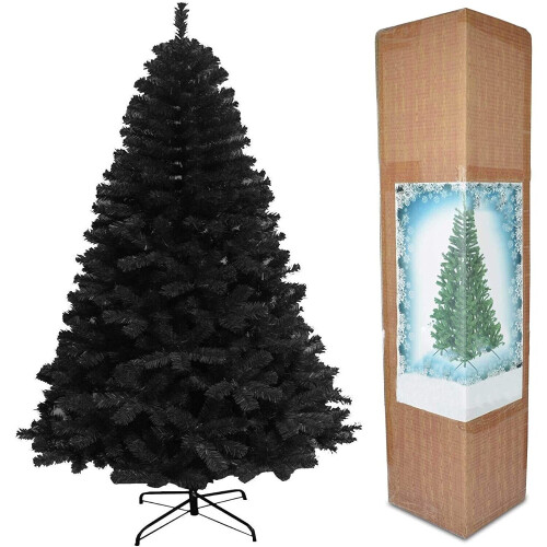 Shatchi Weihnachtsbaum Tannenbaum Alaskan Pine Künstlicher Schwarz 1,50m Baum  B-Ware - 5060419790911