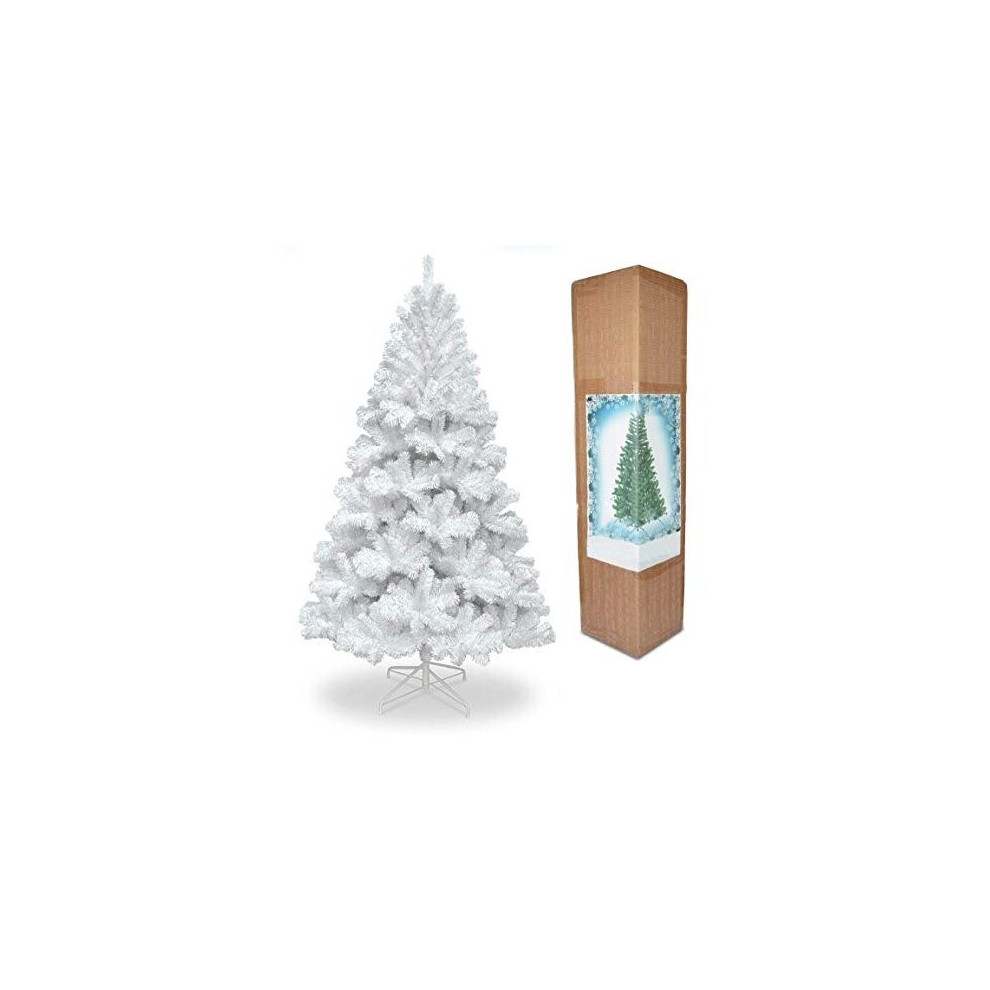 B-Ware Shatchi Weihnachtsbaum Kunstbaum Alaskan Pine Schnee Xmas Tannenbaum Deko Weiß