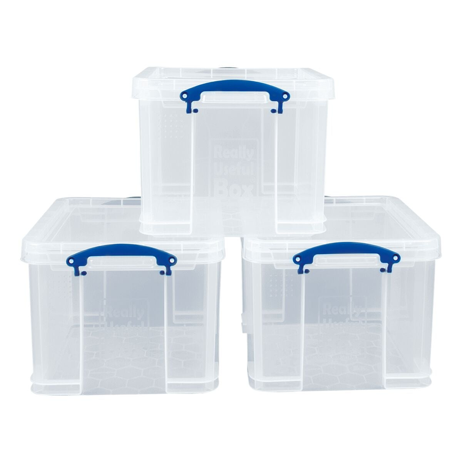 Really Useful Box 3x Ablagebox Aufbewahrungsbox 35 L Kunststoffbox Box Set B-Ware - 5060456653309