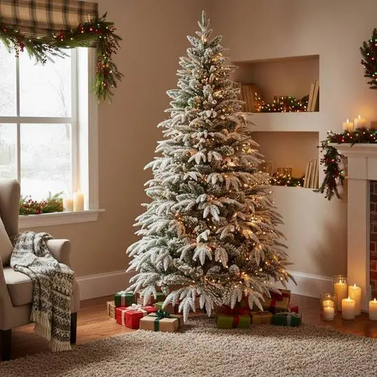B-Ware Shatchi Weihnachtsbaum Christbaum Lapland Baum Grün Schneeoptik Ständer 240 Cm - 5060478369660