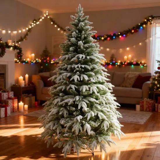 B-Ware Shatchi Weihnachtsbaum Christbaum Lapland Baum Grün Schneeoptik Ständer 240 Cm - 5060478369660