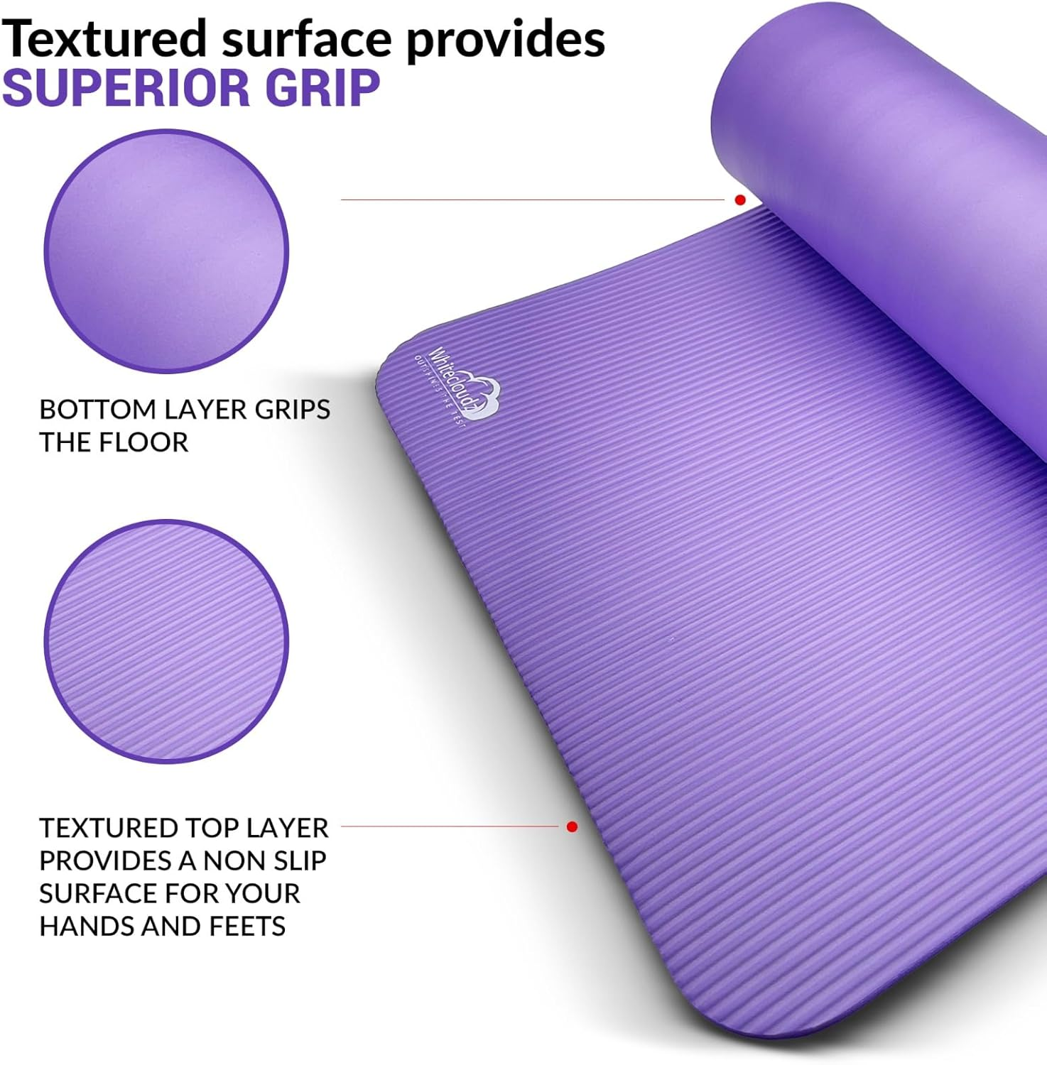 Whitecloudz Yogaset Yogapaket Yoga Matte Set Sport Workout Fitness Zubehör Lila B-Ware - 5060888200201
