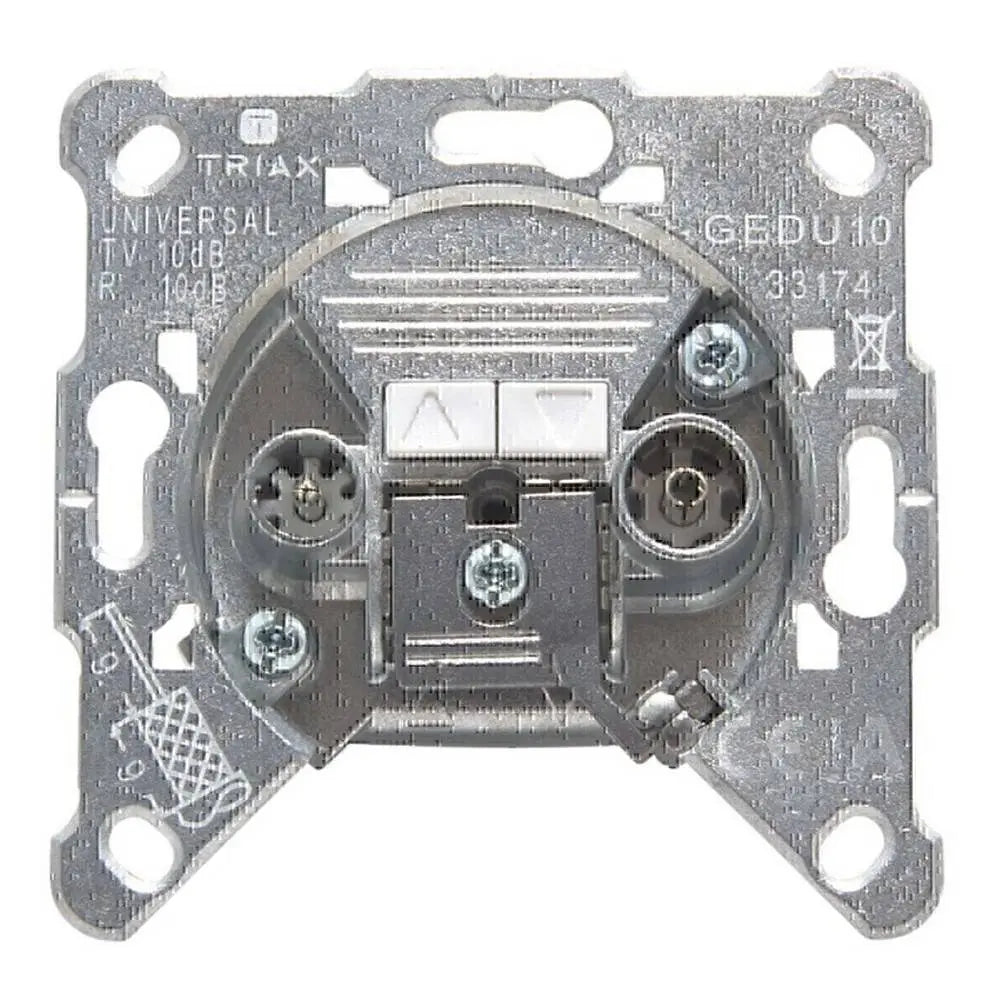 B-Ware Triax Antennensteckdose Gedu 10 Steckdose Durchgangsdose Sat Unterputz 10 Stück - 5061038080193