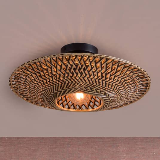 Good & Mojo Bali Deckenlampe Deckenleuchte Lampe Leuchte Licht Bambus ø 44 Cm549 B-Ware