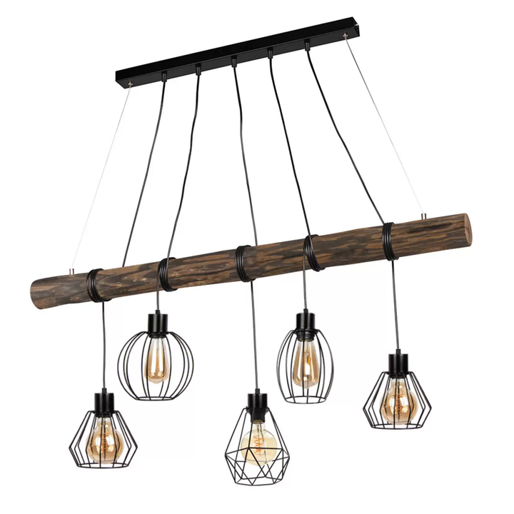 Envostar Various Pendel Hängeleuchte Hängelampe Leuchte 5 Flammig Kiefer Dun888 B-Ware