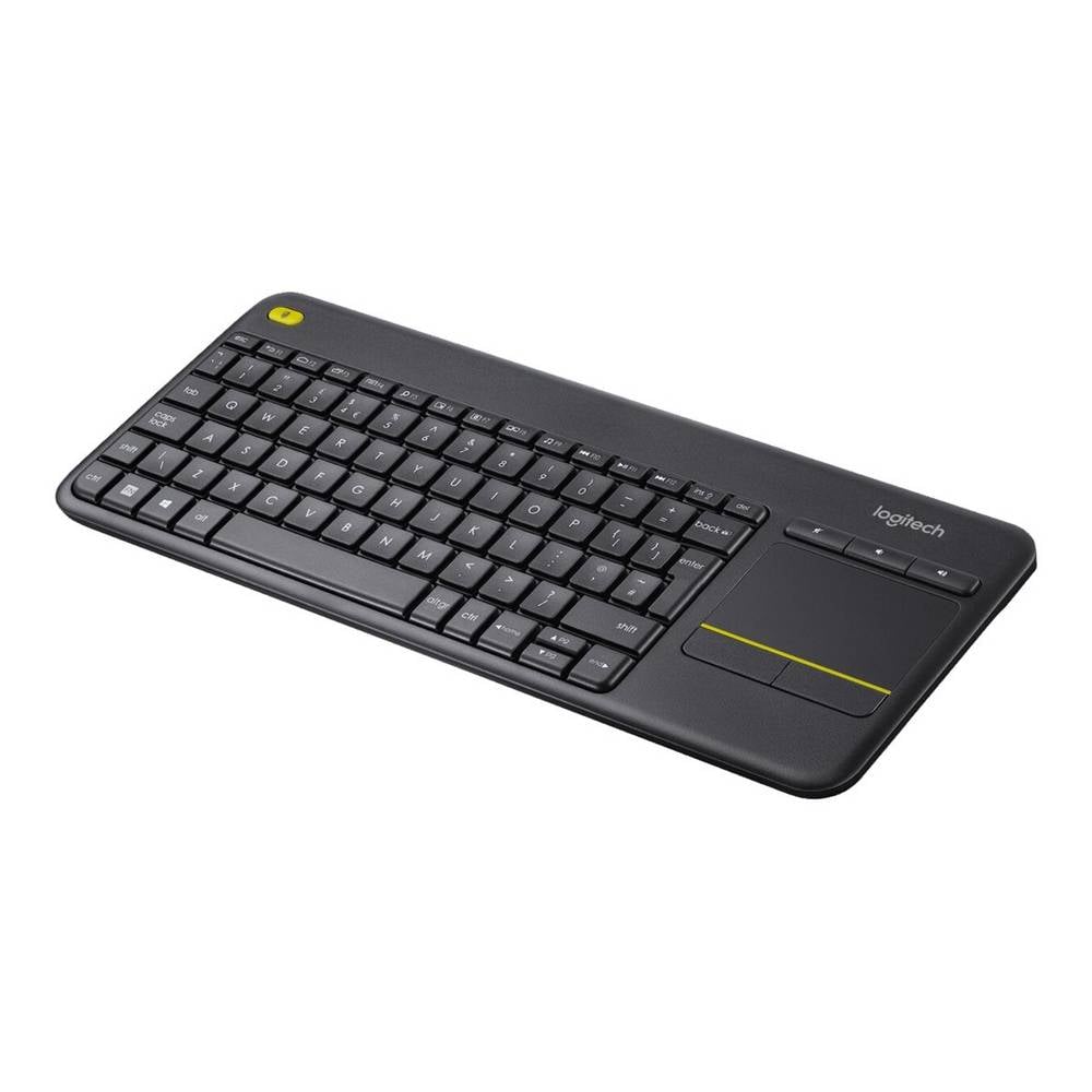 Logitech Tastatur Keyboard K400 Plus kabellos Schwarz Touchpad Wireless Englisch - 5099206059405