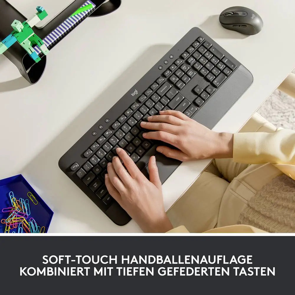 B-Ware Logitech Tastatur Keyboard Funk Bluetooth Qwertz Deutsch Signature K650 Graphit - 5099206105508
