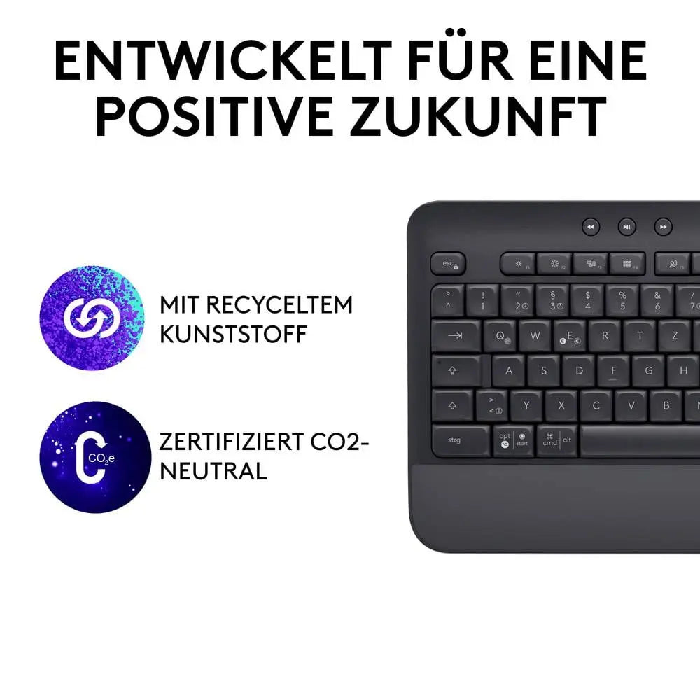 B-Ware Logitech Tastatur Keyboard Funk Bluetooth Qwertz Deutsch Signature K650 Graphit - 5099206105508