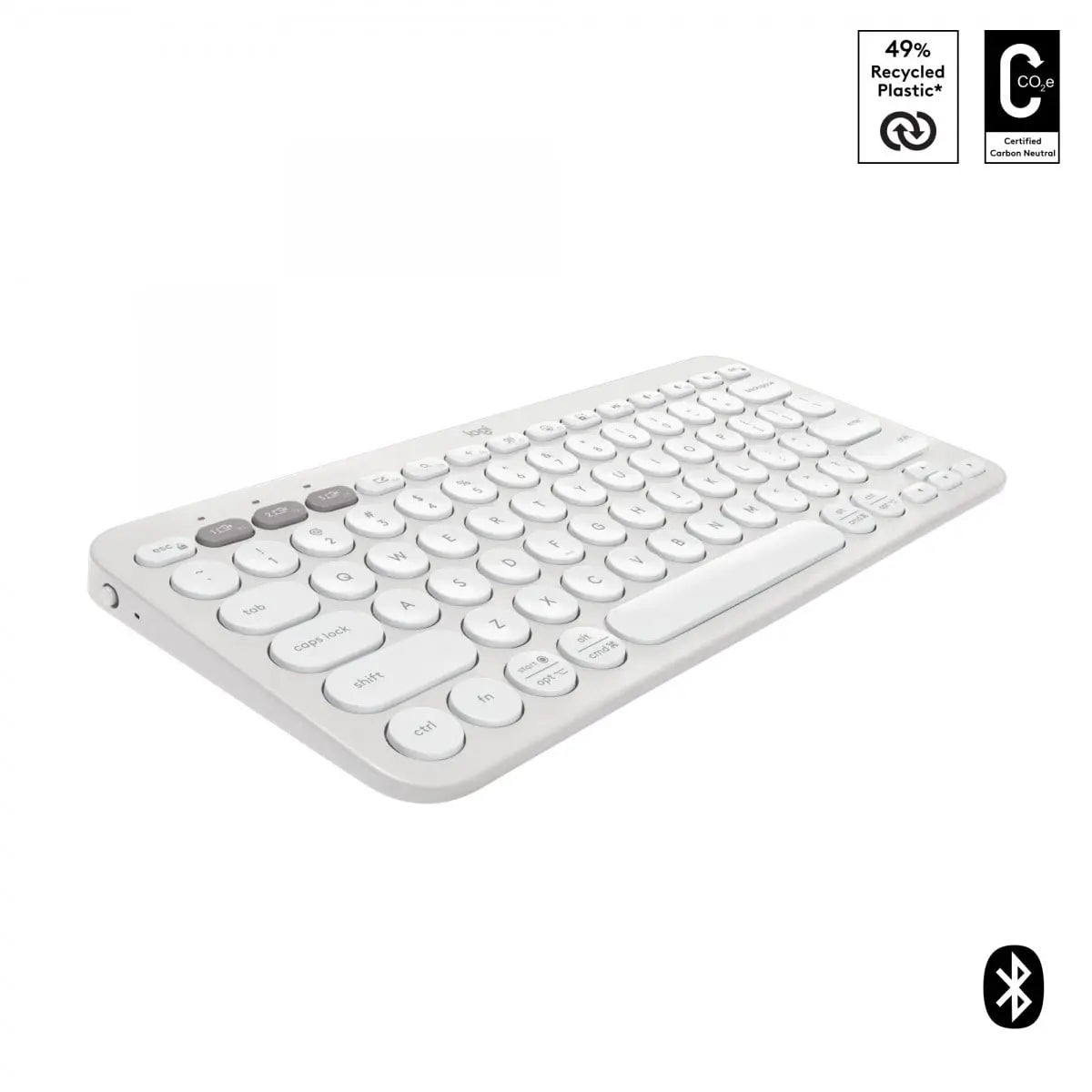 B-Ware Logitech Tastatur Keyboard Universal Bluetooth Qwerty Us International Weiß Mini - 5099206110878