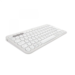 B-Ware Logitech Tastatur Keyboard Universal Bluetooth Qwerty Us International Weiß Mini