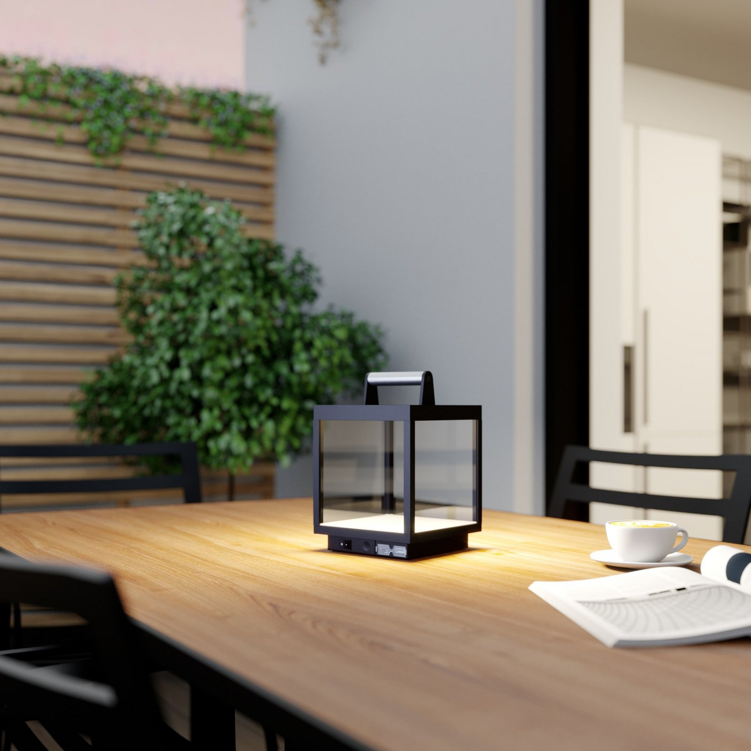 B-Ware Lucande Tischleuchte Akku Lampe Led Cube Graphitgrau Aluminium Glas Dimmbar Warm