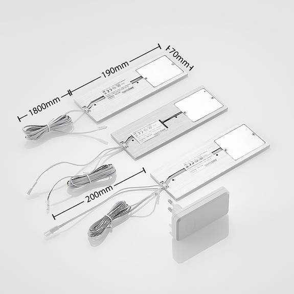 B-Ware Arcchio Nortra Led Unterbaulampen Lampe Unterbauleuchten Leuchte Led 3er Set Alu