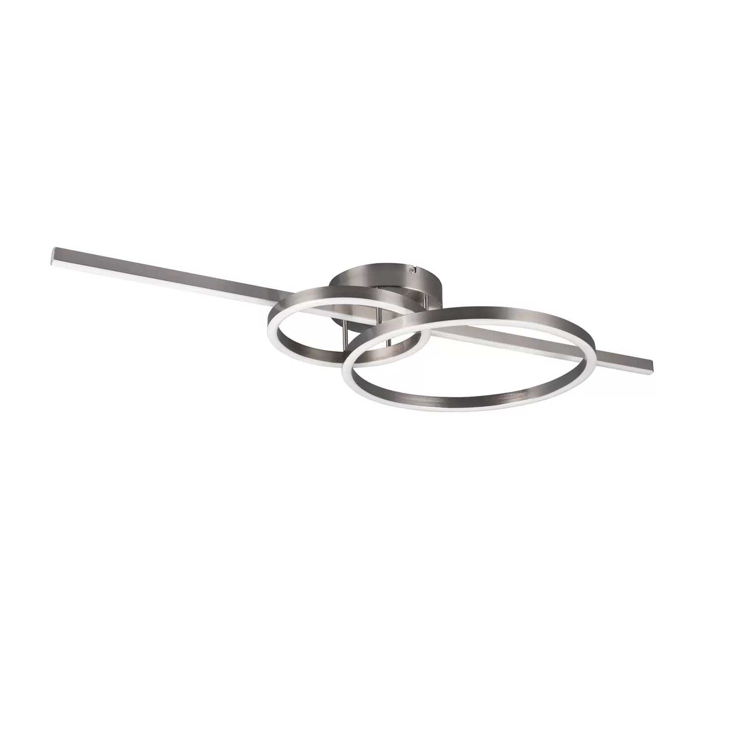 B-Ware Trio Lighting Led Deckenleuchte Montilla 3 Flammig Remote Nickel Deckenlampe