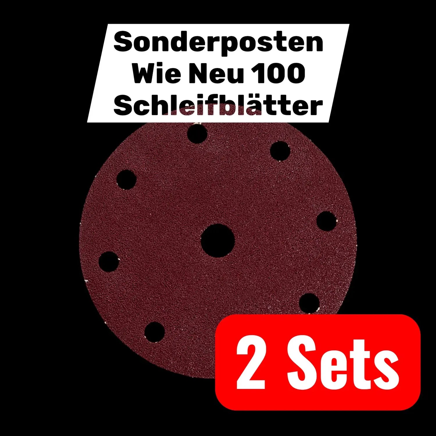 B-Ware 50x Makita Schleifpapier Schleifblatt Schleifblätter Klett 150mm K240 2 Sets - 88381960793