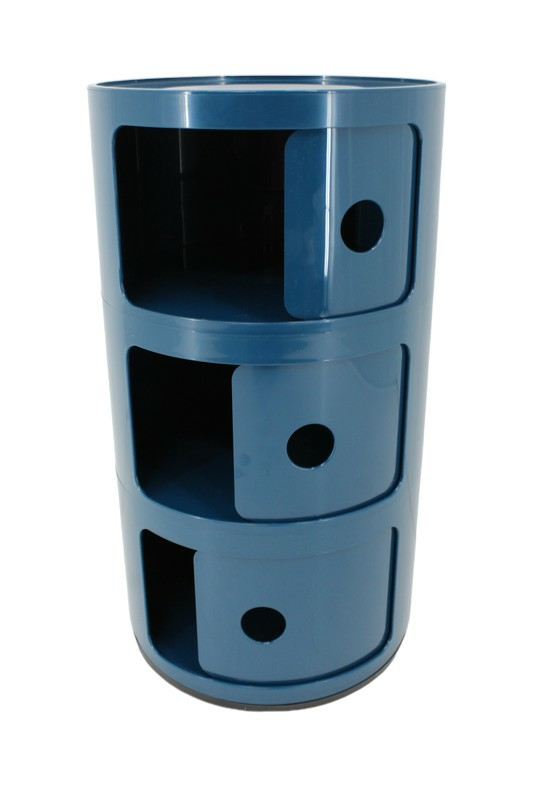 B-Ware Kartell Componibili 4967 Schrank  Aufbewahrung Bürocontainer Schubladenbox Blau