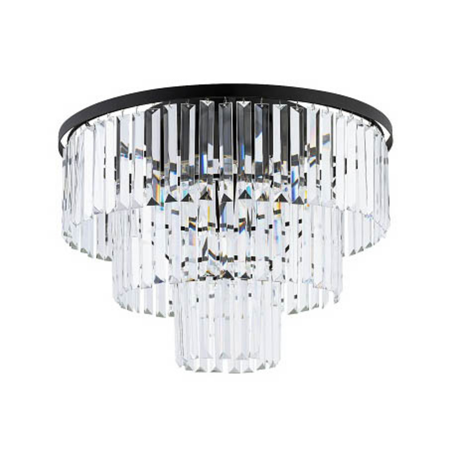 Nowodvorski Deckenleuchte Cristal Kronleuchter Lampe Transparent Schwarz ø 56cm B-Ware - 5903139762793
