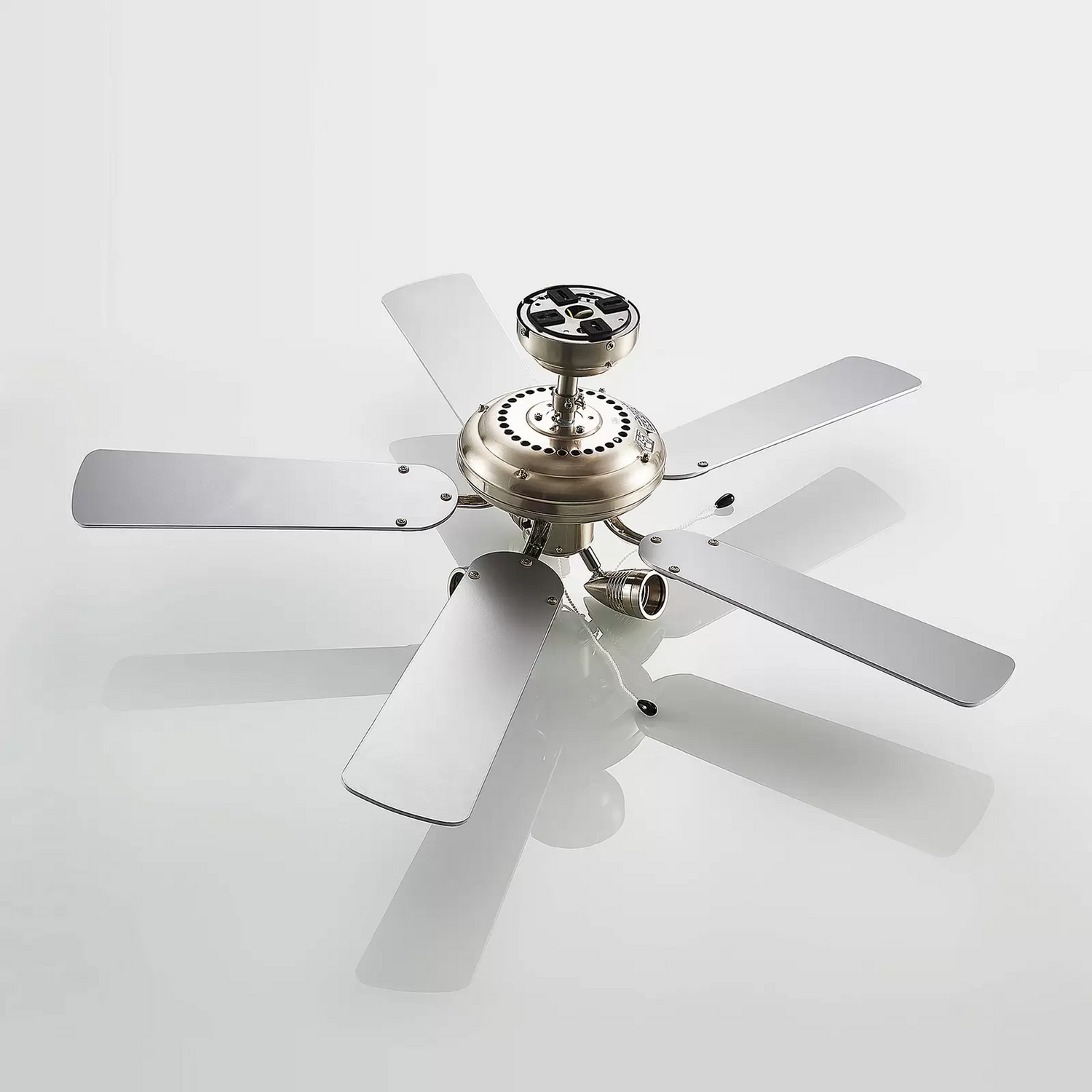 Starluna Anariki Deckenventilator Ventilator Decken Ventilator Silber Schwarz B-Ware