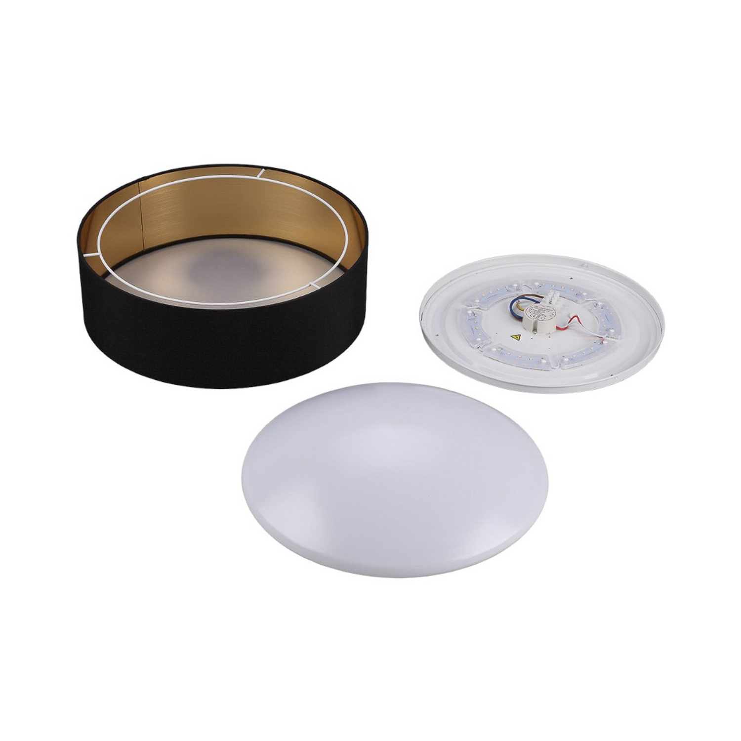 Lindby Stoff Deckenlampe Coleen Deckenlampe Lampe Leuchte Licht Schwarz Gold Led B-Ware - 4251096513301