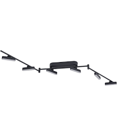 Spot LED Lindby, barre lumineuse noire Eldrin, plafonnier, spot lumineux