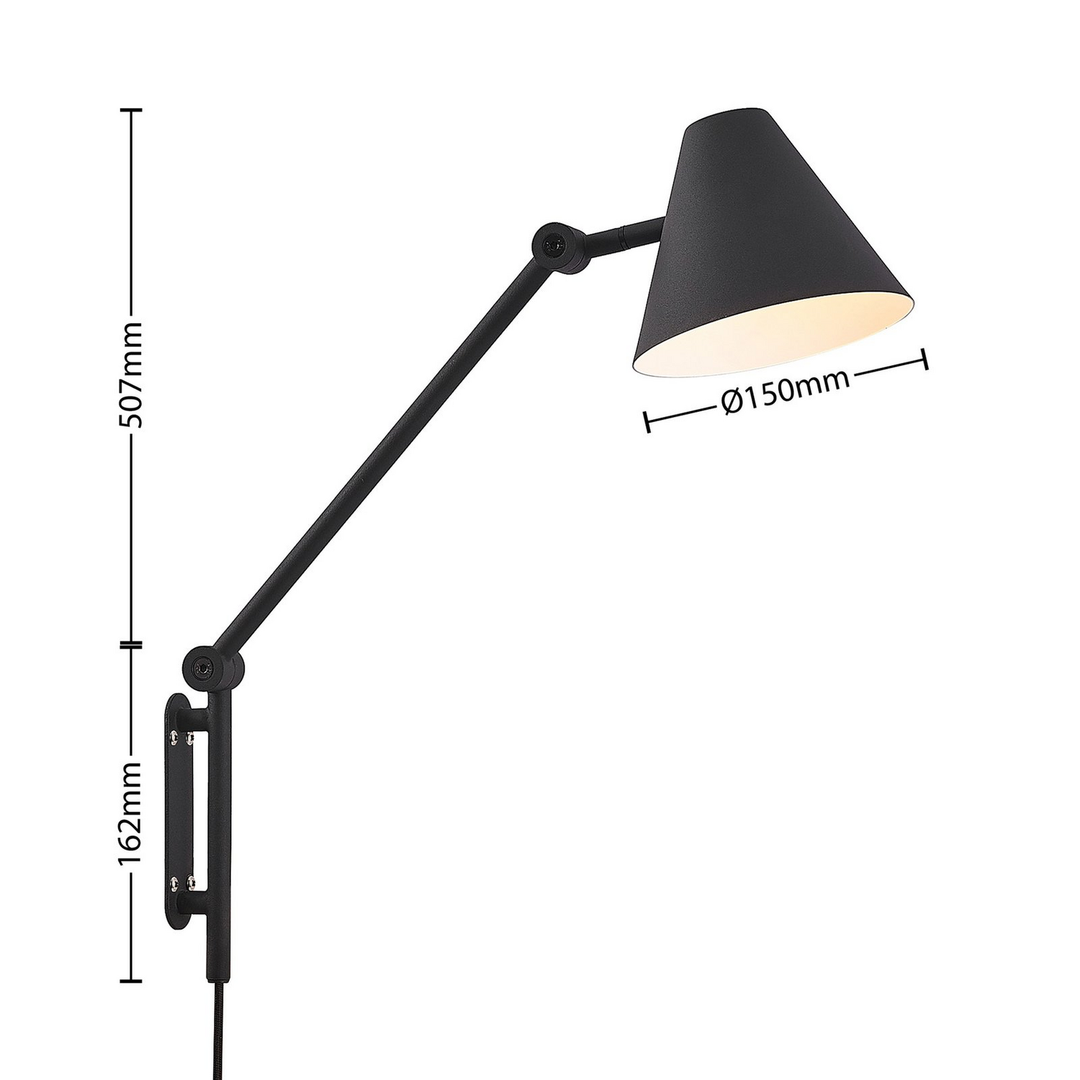 Lucande Phina Wandleuchte Wandlampe Lampe Leuchte Wohnzimmer ausziehbar 50,7cm