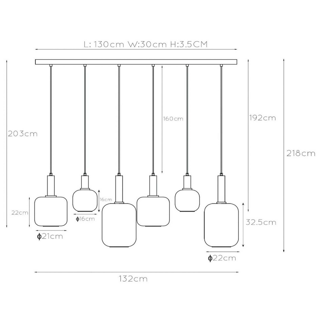 Lucide Hängelampe Joanet Hängeleuchte Pendellampe Deckenlampe Lampe Leuchte Glas