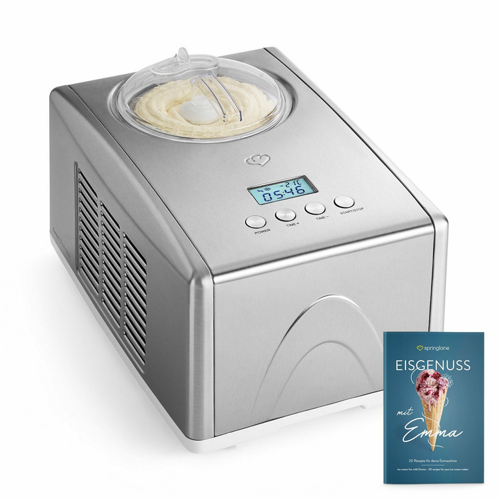 Springlane Eismaschine Emma Eiscrememaschine Eisbereiter Kompressor 150 W 1,5 L B-Ware