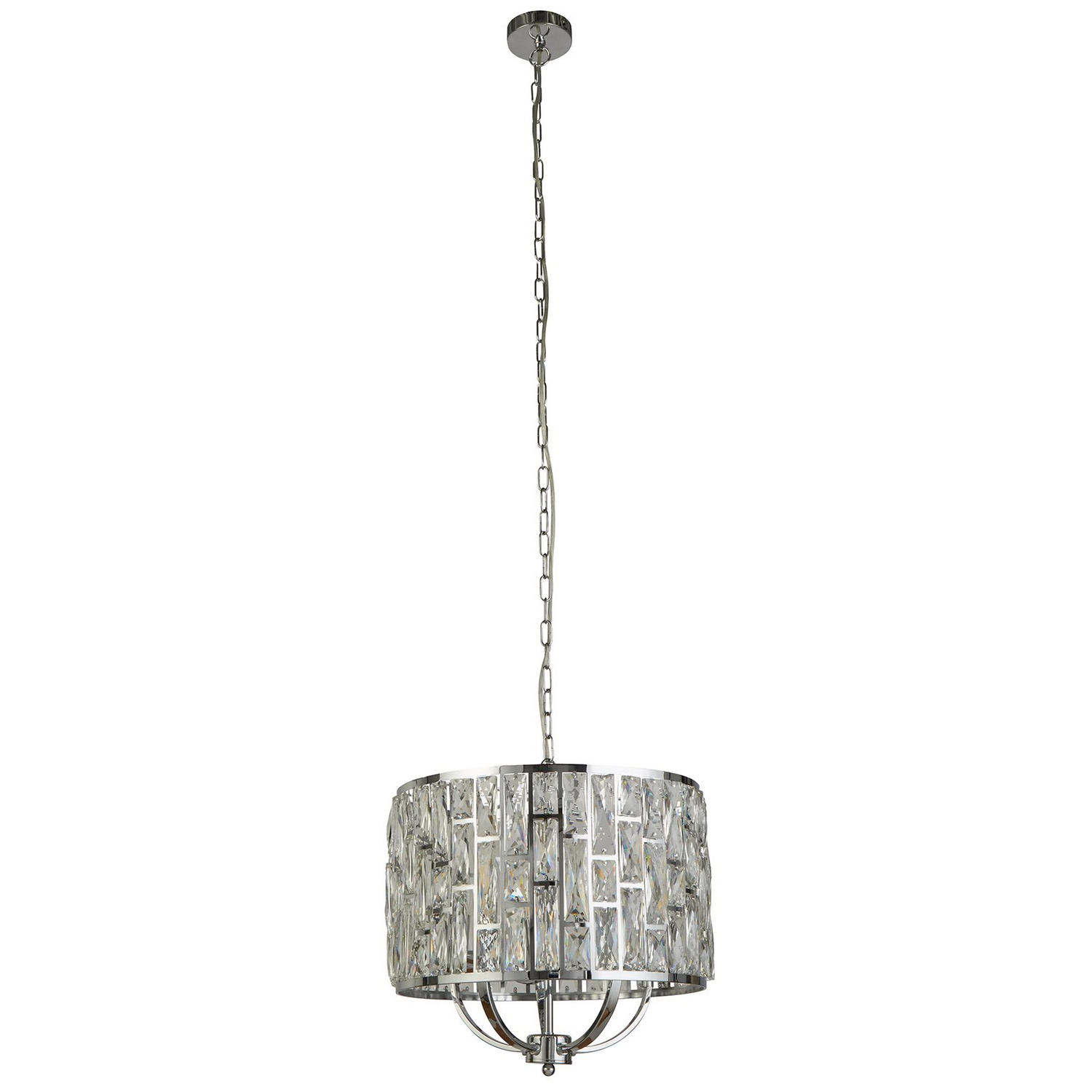 Searchlight Hängeleuchte Bijou Mit Kristallglasschirm ø 44 Cm Chrom Schirm Lampe B-Ware - 5053423159393