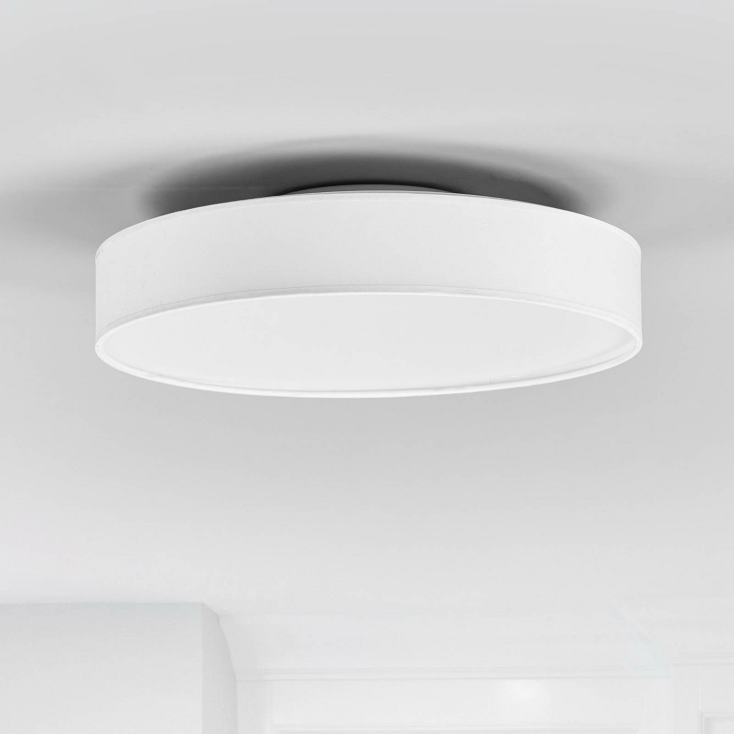 Plafonnier LED Lindby en tissu, lampe de plafond Saira, lampe de salon, plafonnier L205