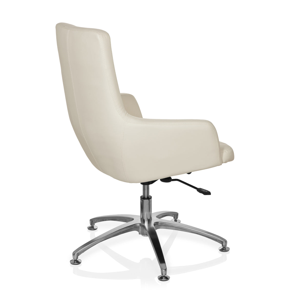 hjh OFFICE Loungechair Relaxsessel Bürostuhl Kunstleder cremeweiß SHAKE 300 - 4260284086671