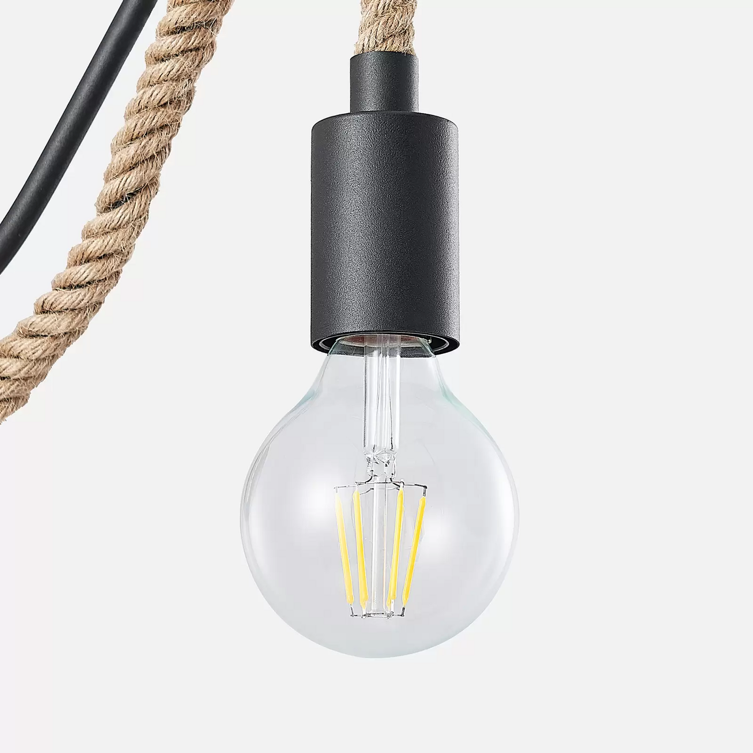 B-Ware Lucande Ropina Wandleuchte Mit Hanfseil Wandlampe Lampe Leuchte Wohnzimmerlampe