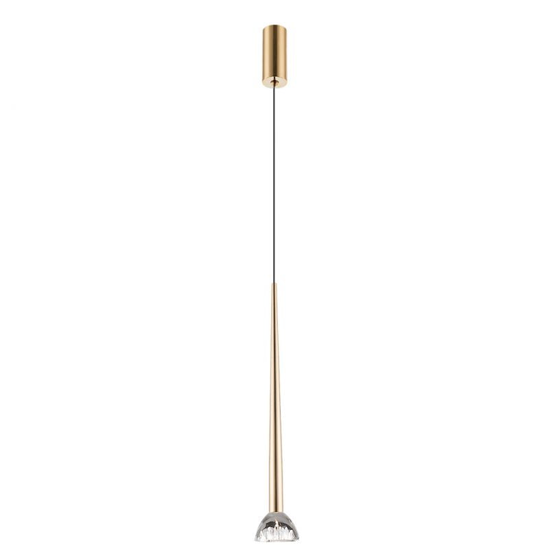 Viokef Pendelleuchte Hängeleuchte Rina Transparent Gold LED Modul Leuchte - 5201769152954
