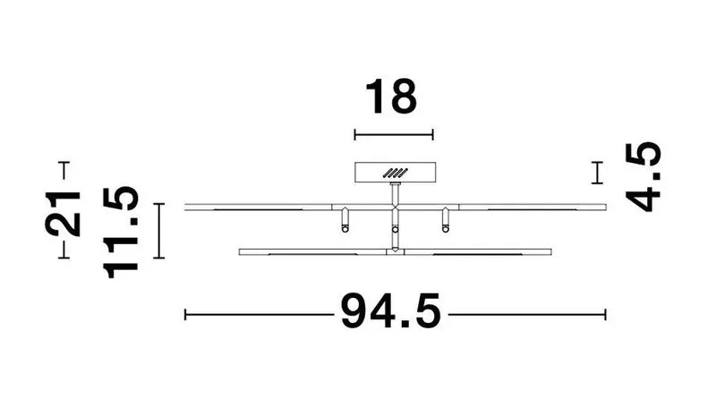 B-Ware Nova Luce Deckenleuchte Deckenlampe Led Messing Warmweiß Dimmbar Raccio - 5212017420541