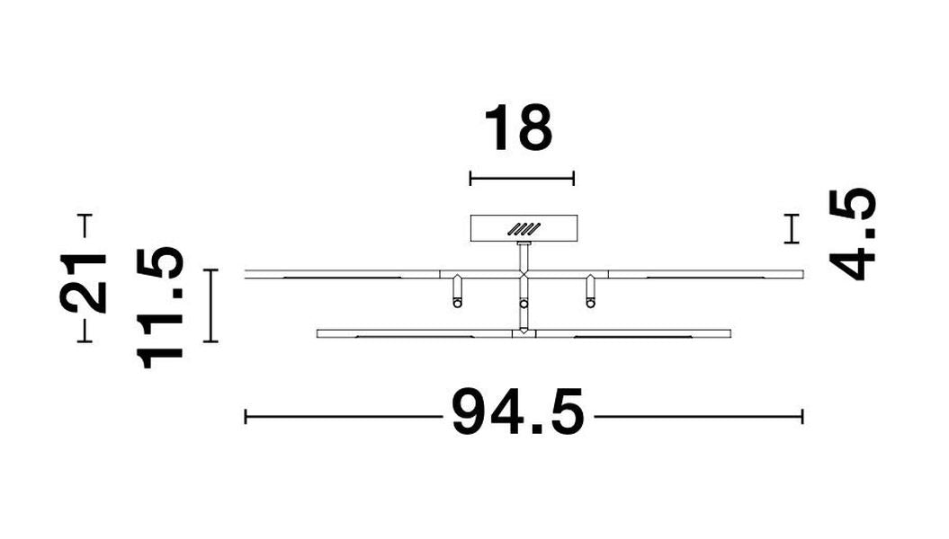 Nova Luce Deckenleuchte Deckenlampe LED Messing Warmweiß dimmbar RACCIO - 5212017420541