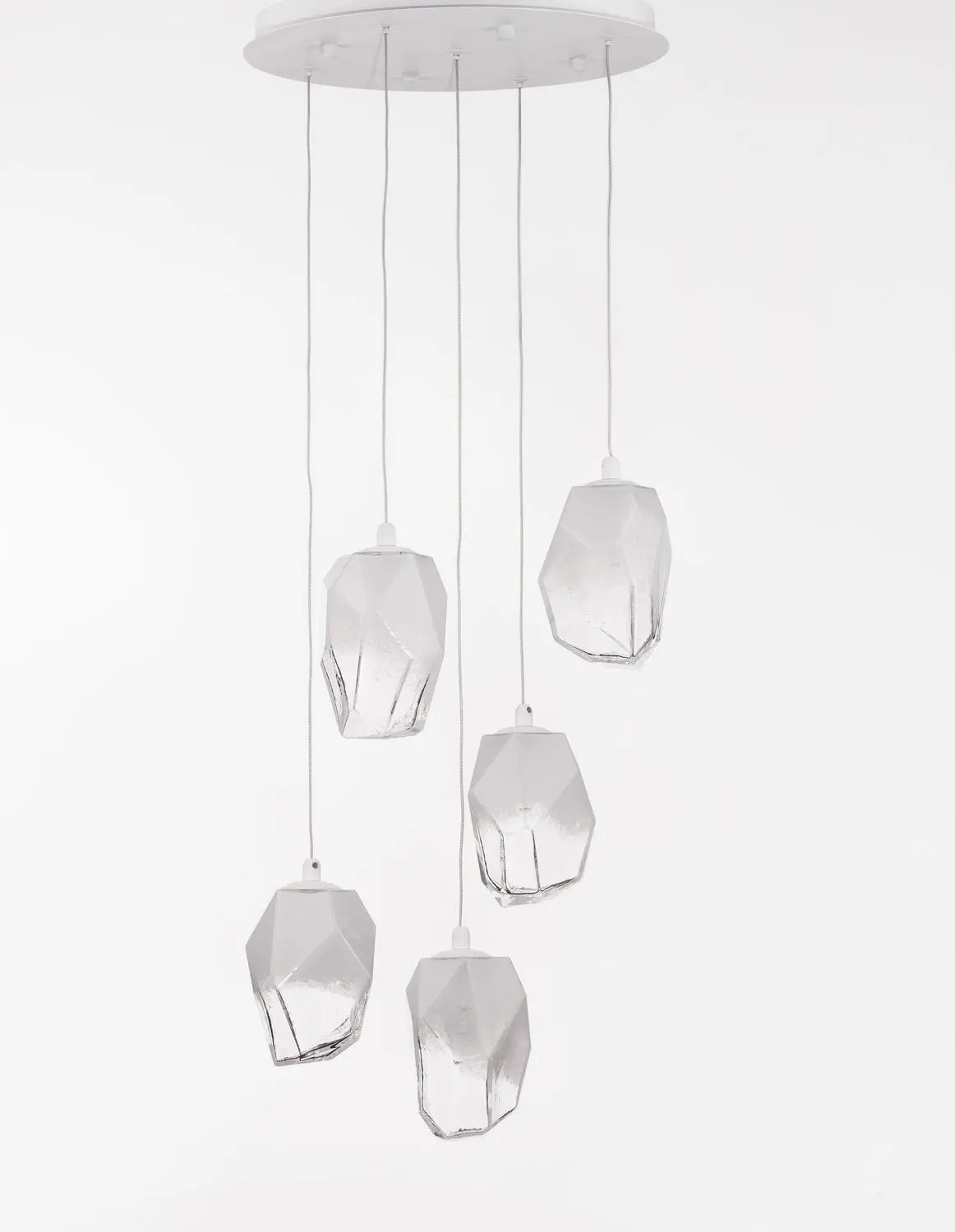 B-Ware Nova Luce Pendelleuchte Hängeleuchte Ice G9 Weiß Lampe Deckenleuchte 5 Fach - 5212017425126