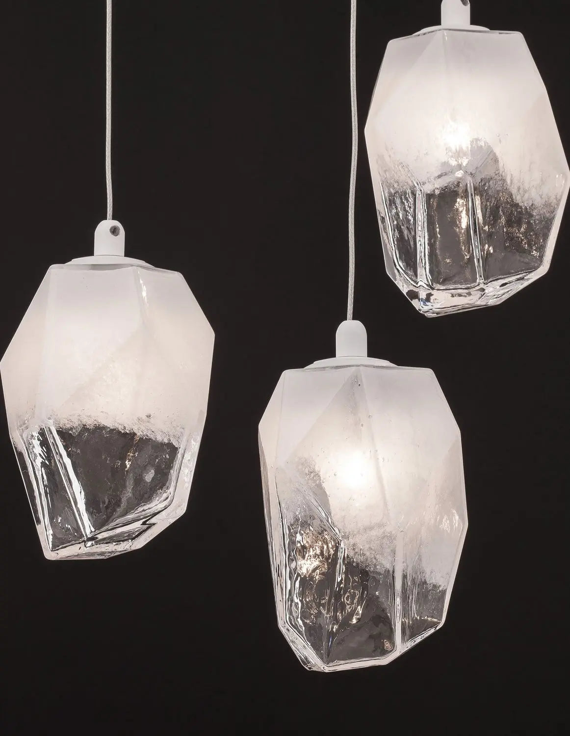 B-Ware Nova Luce Pendelleuchte Hängeleuchte Ice G9 Weiß Lampe Deckenleuchte 5 Fach - 5212017425126