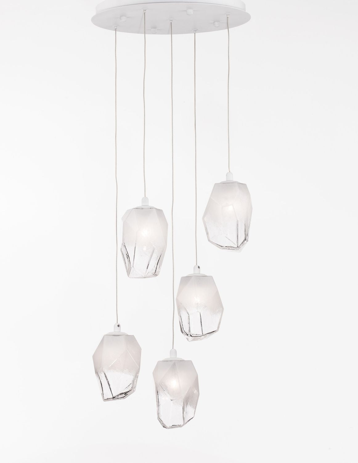 Nova Luce Pendelleuchte Hängeleuchte ICE G9 Weiß Lampe Deckenleuchte 5-fach - 5212017425126