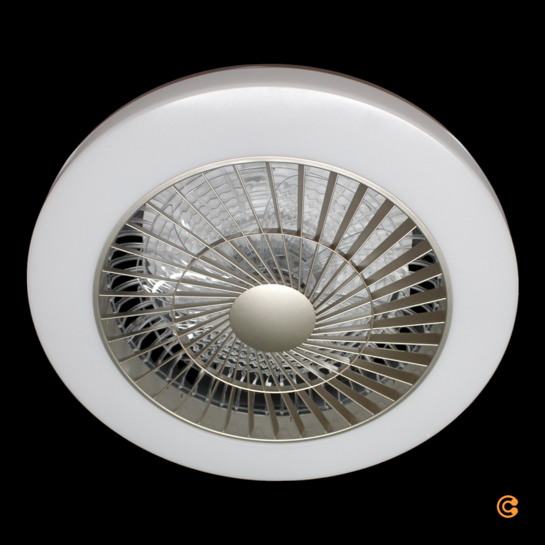 Just Light Led Deckenventilator Leonard Weiß ø50cm Ventilator Serienschalter  B-Ware