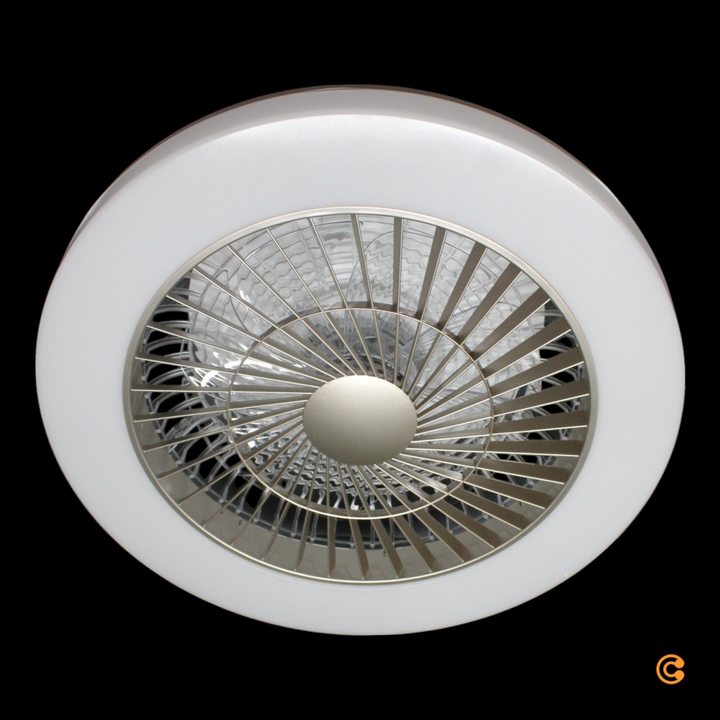 Just Light Led Deckenventilator Leonard Weiß ø50cm Ventilator Serienschalter  B-Ware
