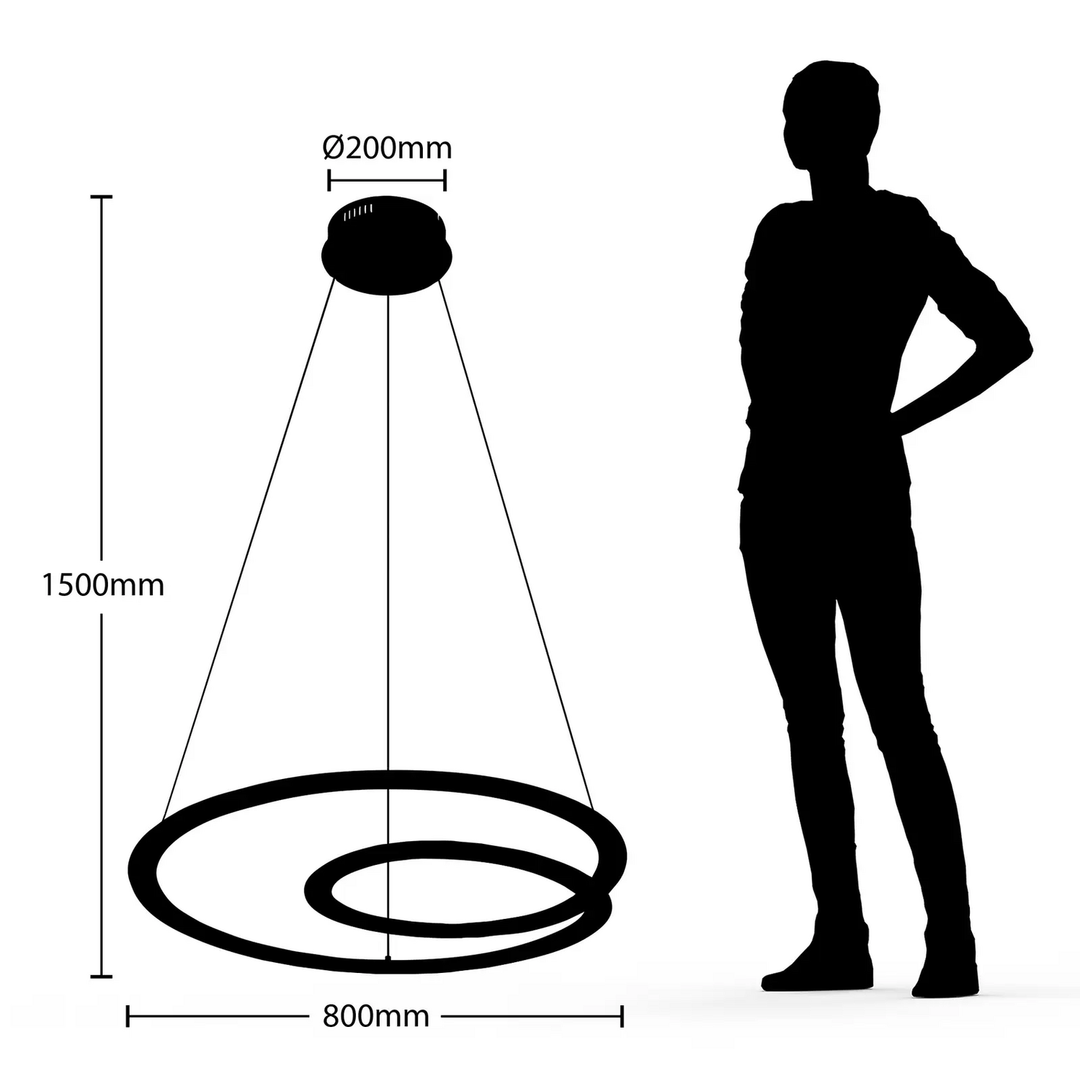 Lindby Cilija LED-Hängeleuchte Hängelampe Leuchte Lampe Pendelleuchte Licht LED